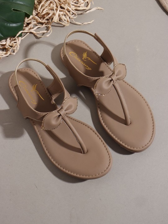 Women T-Strap Flats with Bows