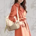 Small 1 L Laptop Backpack Three-Purpose Backpack (Beige) - Image 2