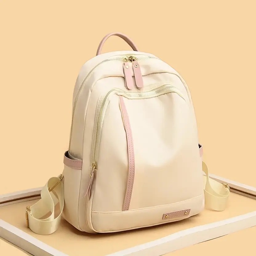 Small 1 L Laptop Backpack Three-Purpose Backpack (Beige)
